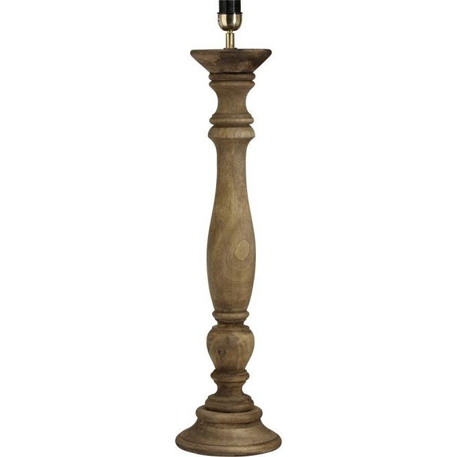 Drewniana lampa stołowa Cottage brąz 38cm